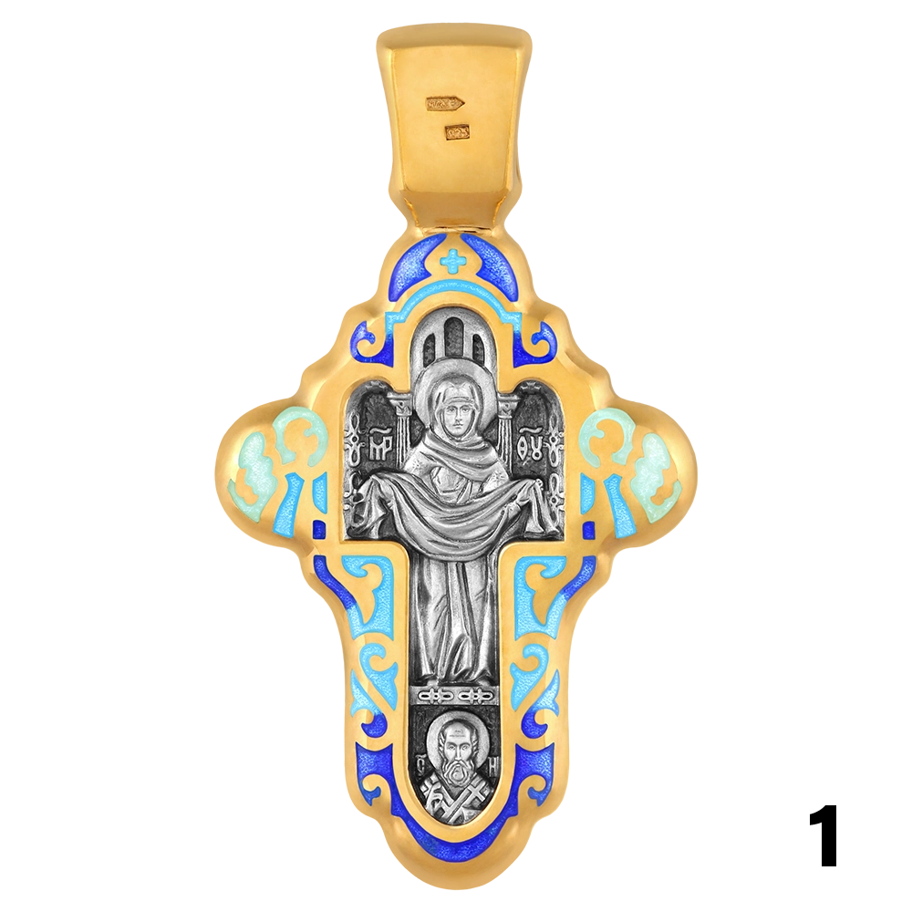 Крест с иконой Покрова