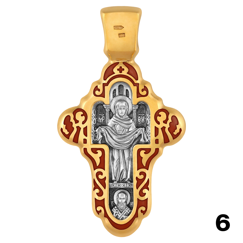 Крест с иконой Покрова